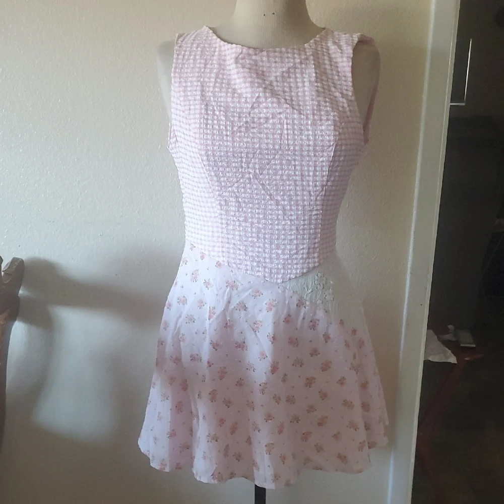 Princess Polly Pink Sleeveless Fit and Flare Mini Dress Size 4 - Picture 2 of 12